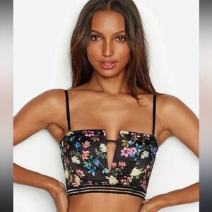 Victoria's Secret Black Floral corset
